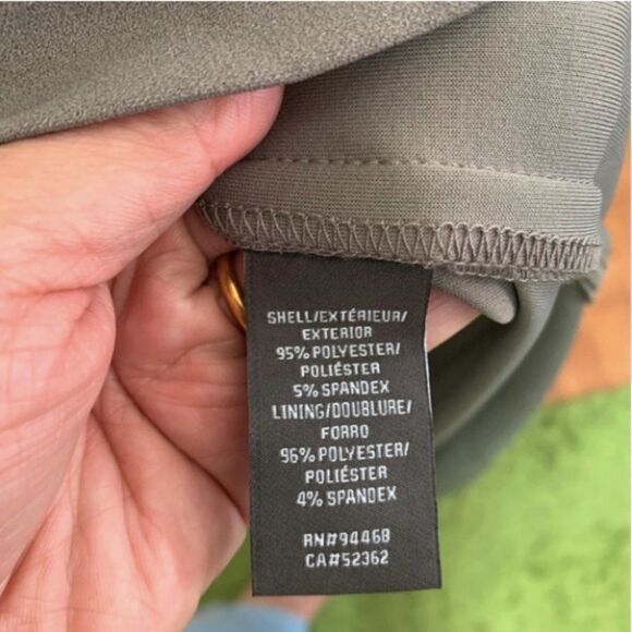 Vera Wang Lavender Trumpet Fitted Gown Quiet Luxury Academia Sz 14 Ash Gray - Picture 6 of 6